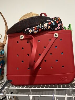 BOGG BAG Red Perforated Tote